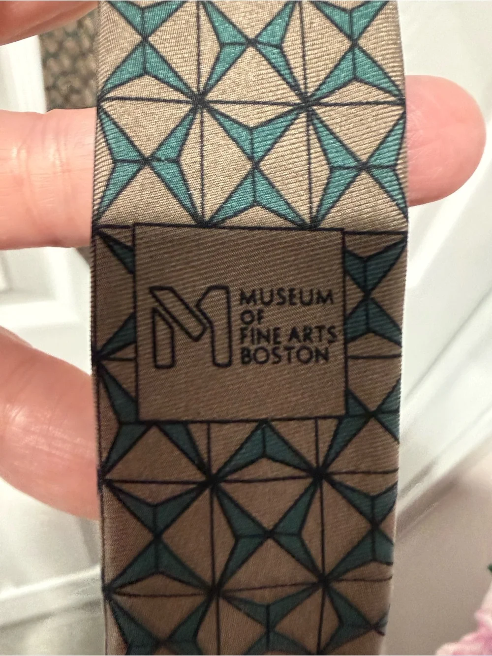 Classic Geometric Men's Tie by Museum of fine Arts Boston. Silk, stain see pic